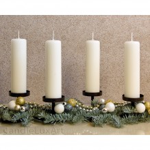 Adventskerzen Weihnachtskerzen 4er Set - creme - 15cm