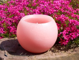 Gartenkerze Outdoorkerze Kugel Romantik 15cm rosa