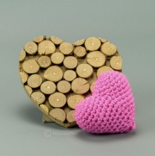 Herz in pink 7cm  - Amigurumi Handmade