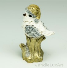 Vogel Weihnachtsfigur Variante A  gold weis silber 11cm