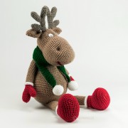 Weichnachts Elch 47cm - Strickware Amigurumi Handmade